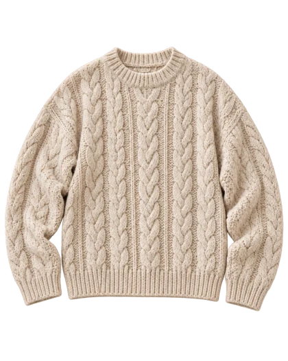 Illustrative source photo for the knitwear campaign